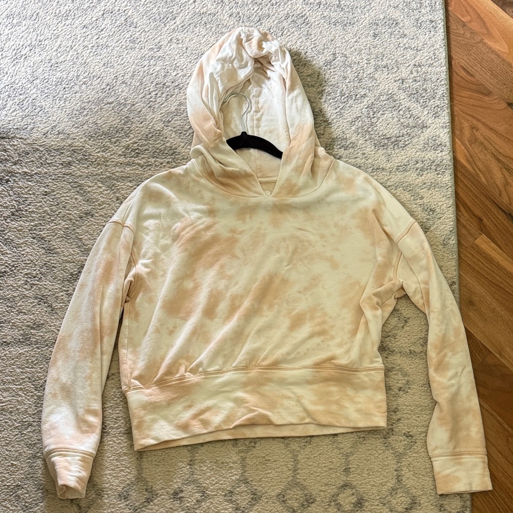 Aerie small cropped Beige Tie-Dye Hoodie